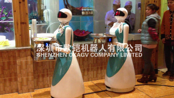 餐厅首选：深圳贵宾会app手机版餐厅机器人-迎宾送餐端盘子样样会